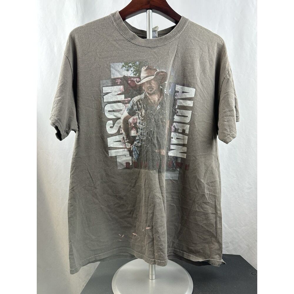 Jason Aldean Men’s Vintage Burn It Down 2015 Tour Shirt Rustic Style Size Large